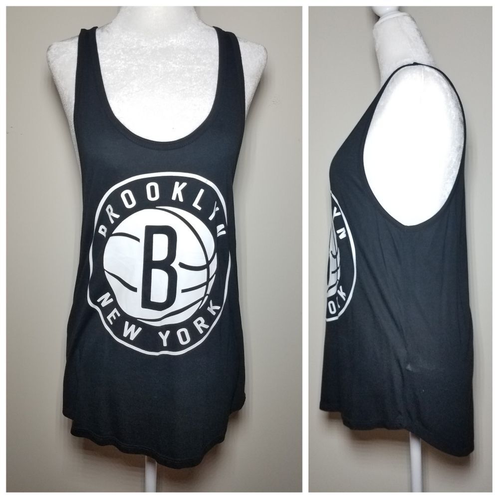 NWOT|Brooklyn Nets Black Racerback Tank Top, SMALL